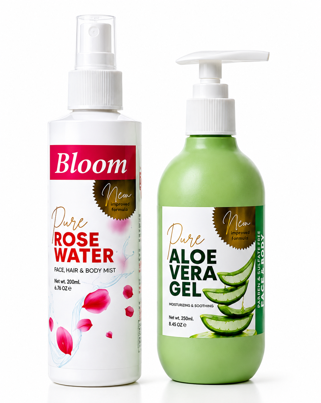 Bloom Glow Duo (Rose Water + Aloe Vera Gel)