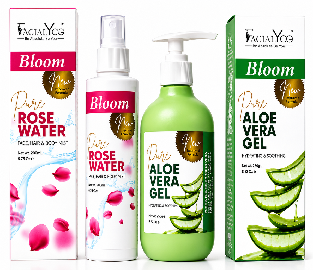 Bloom Glow Duo (Rose Water + Aloe Vera Gel)