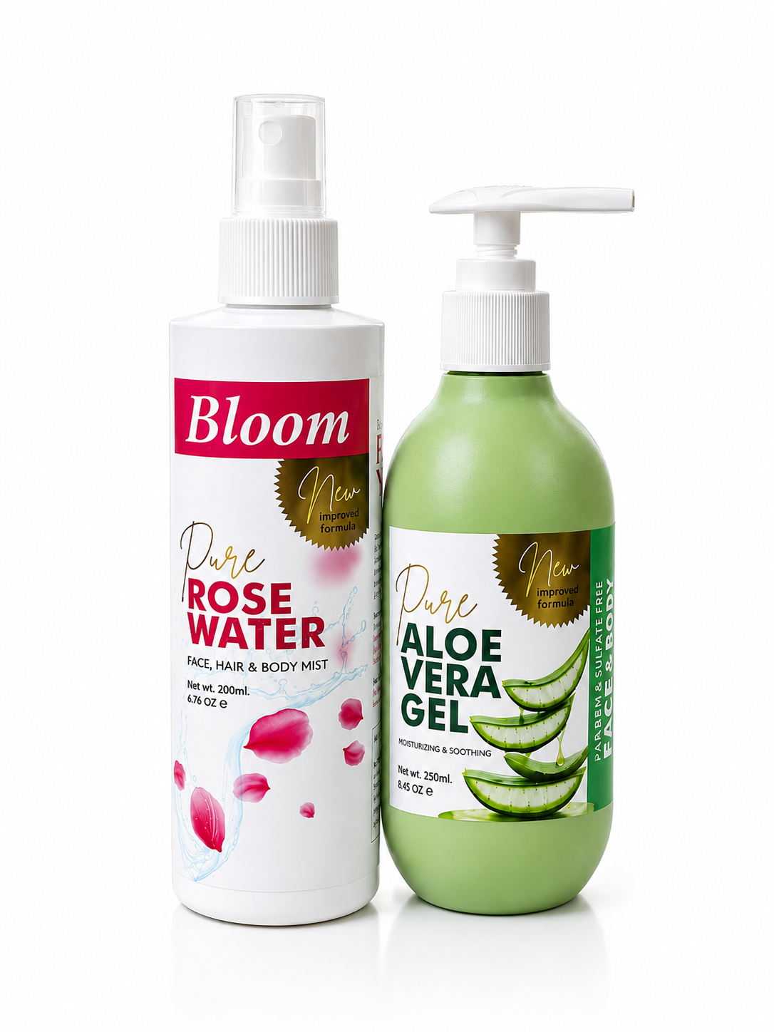 Bloom Glow Duo (Rose Water + Aloe Vera Gel)