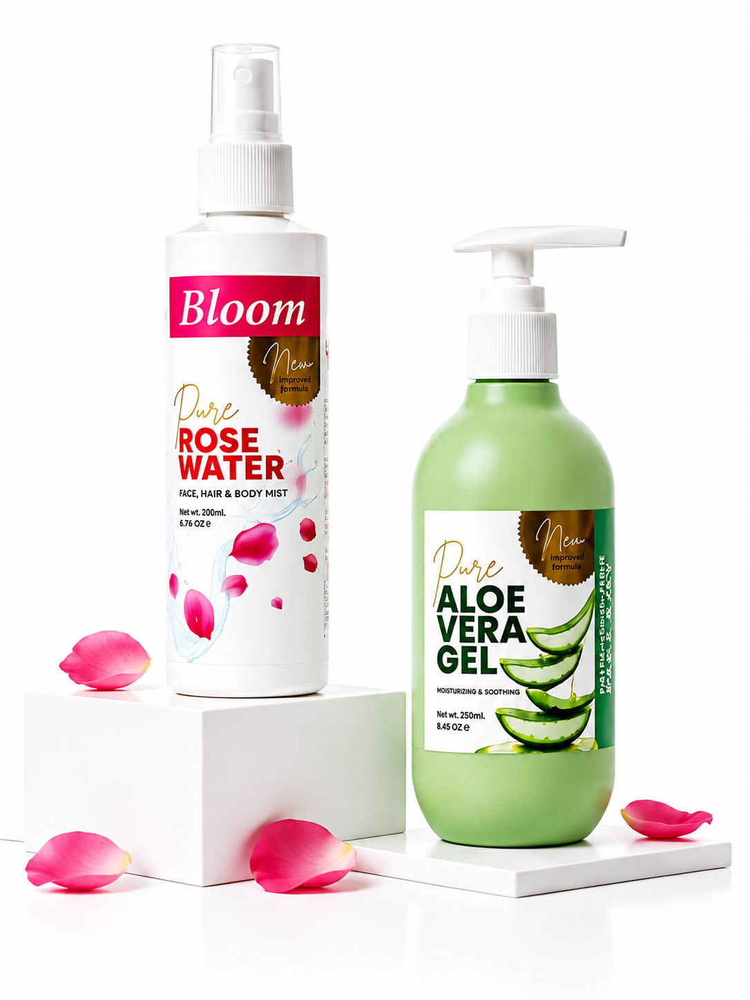 Bloom Glow Duo (Rose Water + Aloe Vera Gel)
